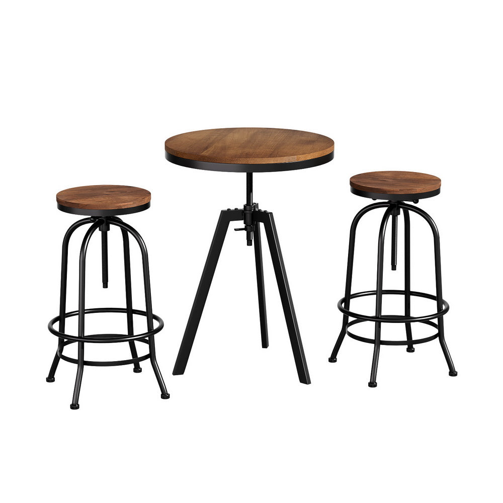 Artiss Industrial Bar Table and Stool Set
