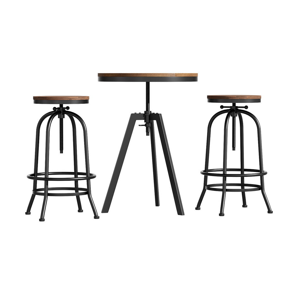 Artiss Industrial Bar Table and Stool Set