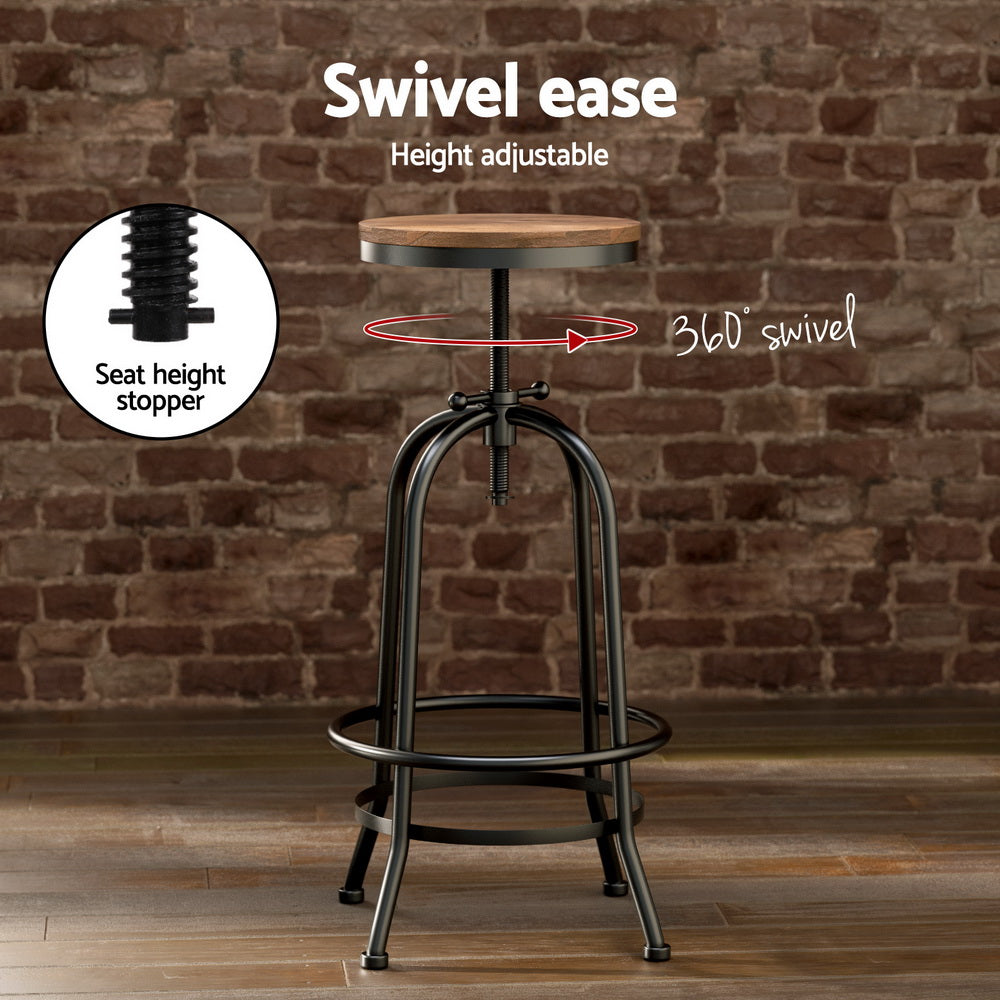 Artiss Industrial Bar Table and Stool Set