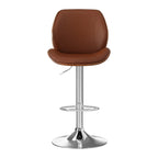 Artiss Adjustable Brown Leather Bar Stool