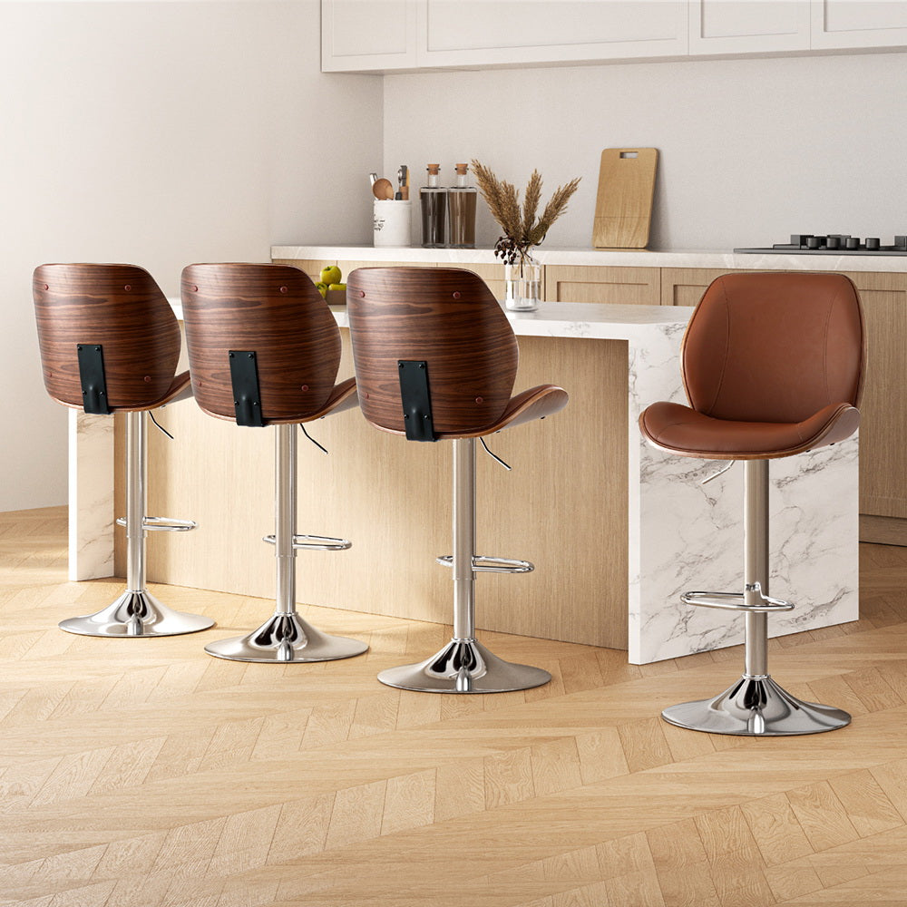 Artiss Adjustable Bentwood Bar Stools