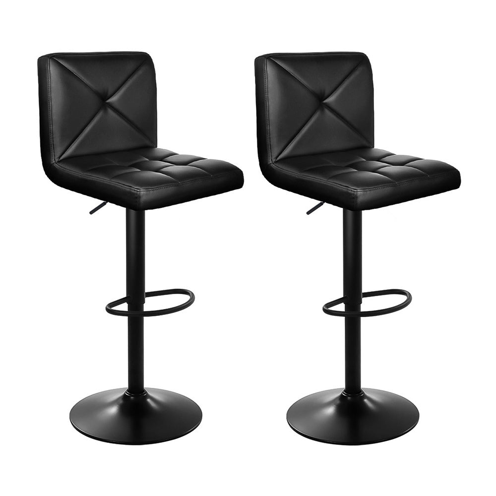 Artiss Black PU Leather Bar Stools Set