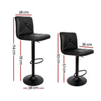 Artiss Black PU Leather Bar Stools Set