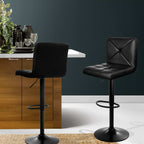 Artiss Black PU Leather Bar Stools Set