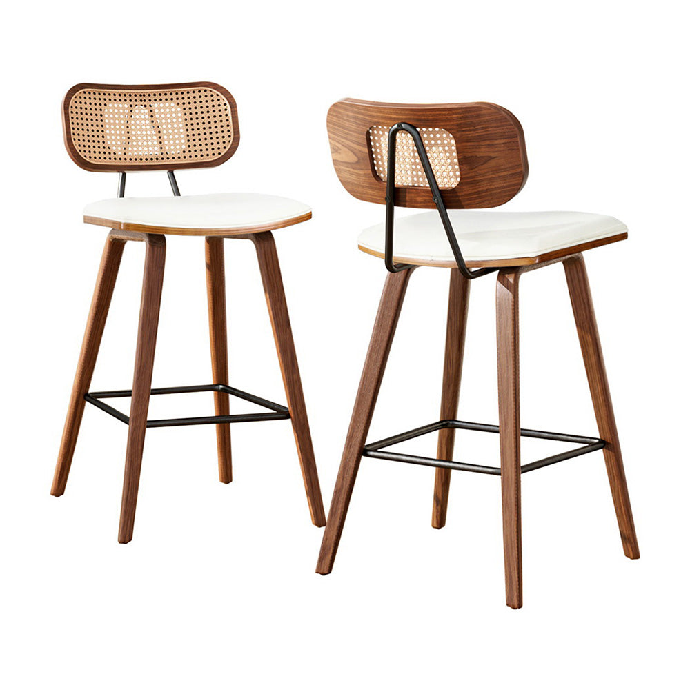 Artiss Rattan Bar Stools - Set of 2