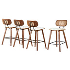 Artiss Rattan Bar Stools with PU Leather Cushion