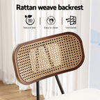 Artiss Rattan Bar Stools with PU Leather Cushion