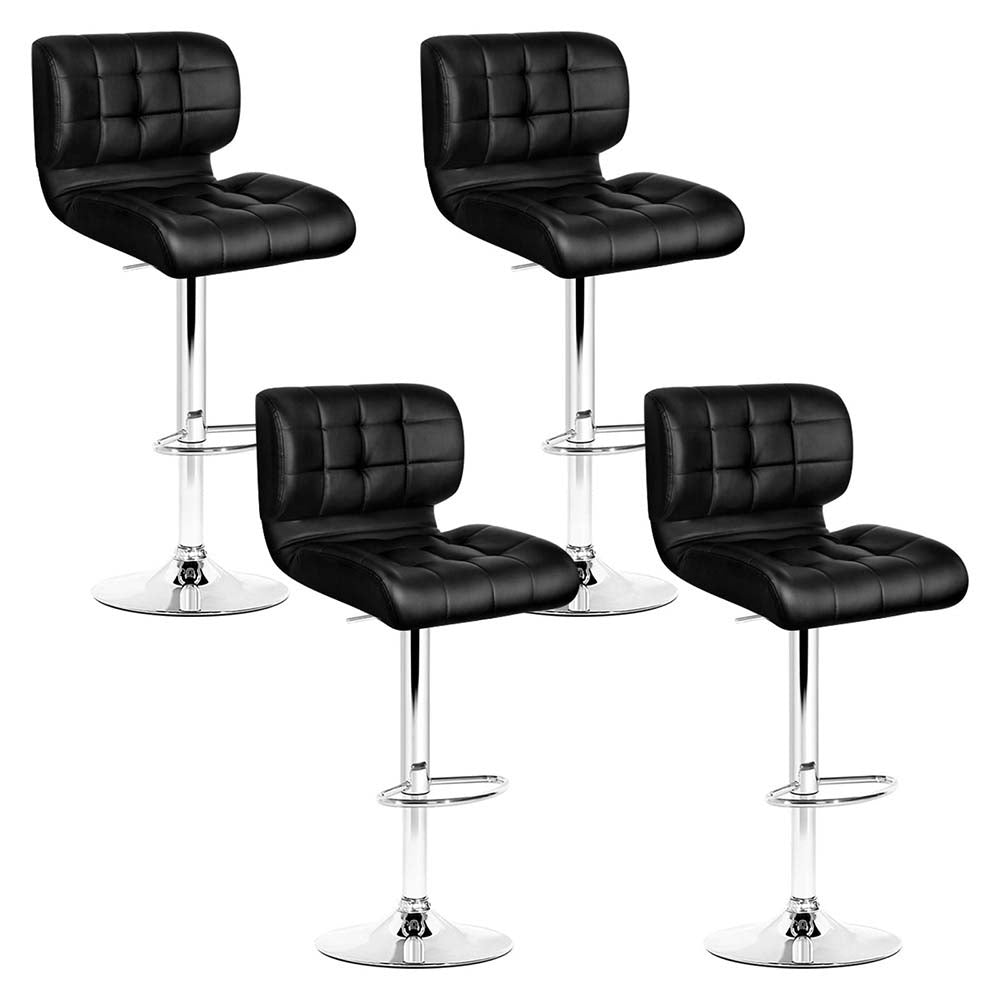 Artiss 4x Luxury Black Gas Lift Bar Stools