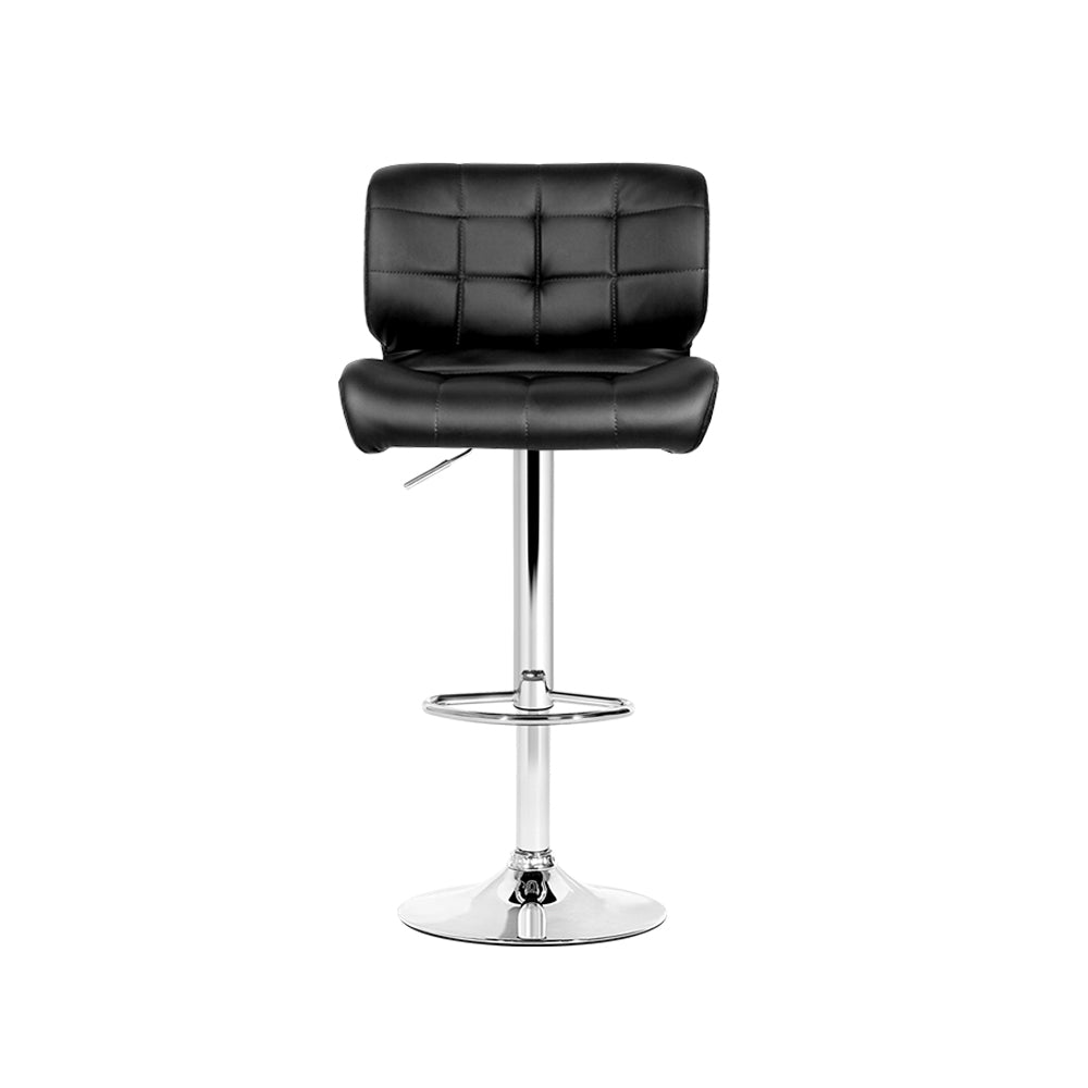 Artiss 4x Luxury Black Gas Lift Bar Stools