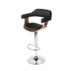 Artiss Black Gas Lift Bar Stool with Armrest
