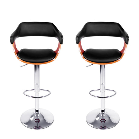 Elegant Gas Lift Bar Stools with Armrests