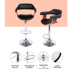 Elegant Gas Lift Bar Stools with Armrests