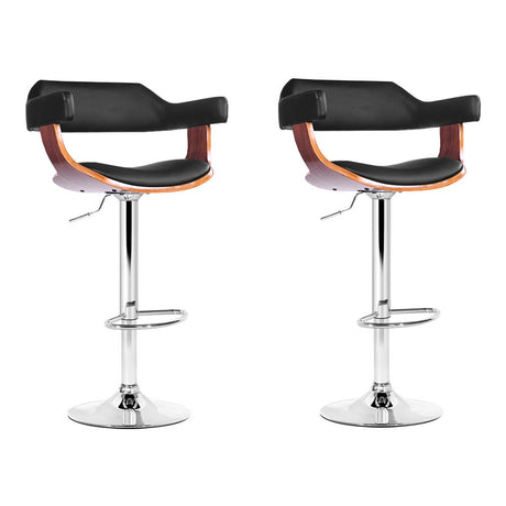 Elegant Gas Lift Bar Stools with Armrests