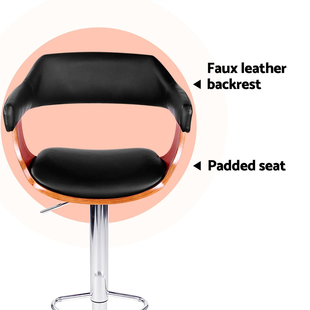 Artiss Gas Lift Bar Stools with Armrests