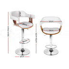Artiss White Gas Lift Bar Stool
