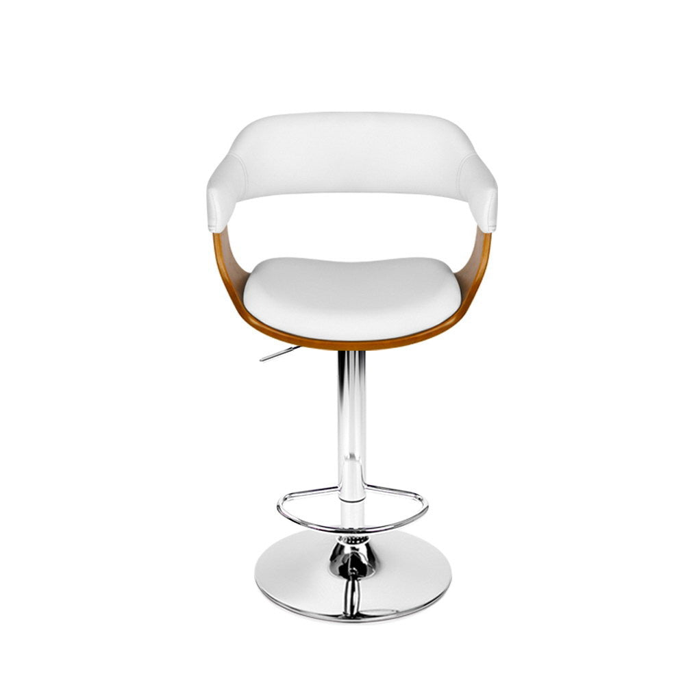 Artiss White Gas Lift Bar Stool