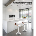 Artiss White Gas Lift Bar Stool