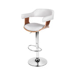 Artiss White Gas Lift Bar Stool