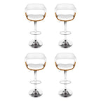 Artiss White Leather Gas Lift Bar Stools