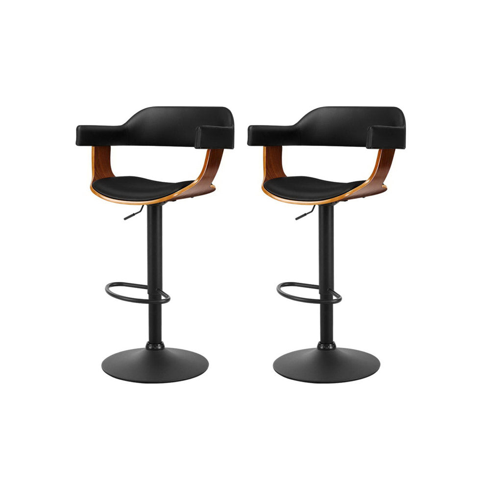 Elegant Gas Lift Bar Stools with Armrests