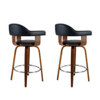Artiss Leather Seat Bar Stools - Set of 2