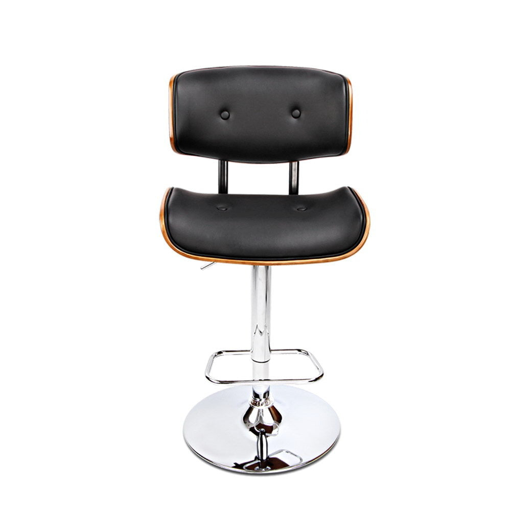 Artiss Gas Lift Black Leather Bar Stool