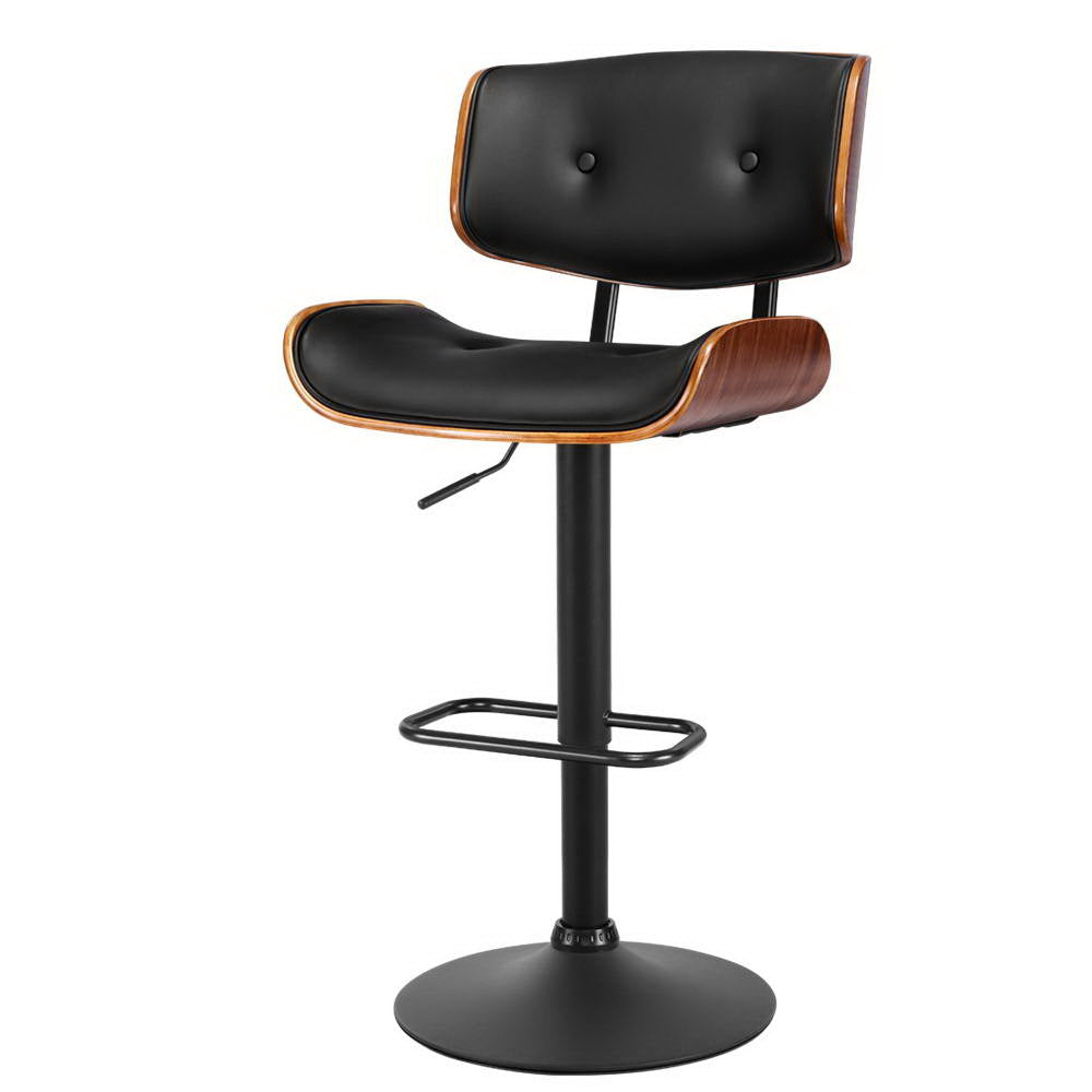 Artiss All Black Gas Lift Bar Stool