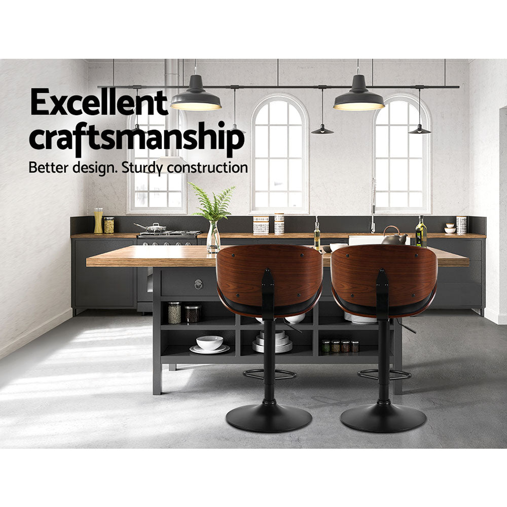 Artiss Joyce Vintage Leather Bar Stools