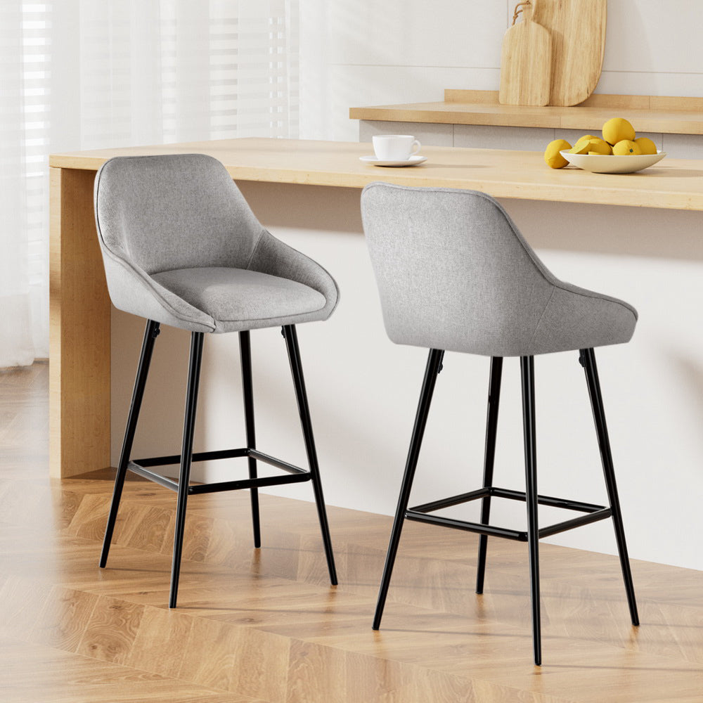 Artiss Arugmi Upholstered Bar Stool Set