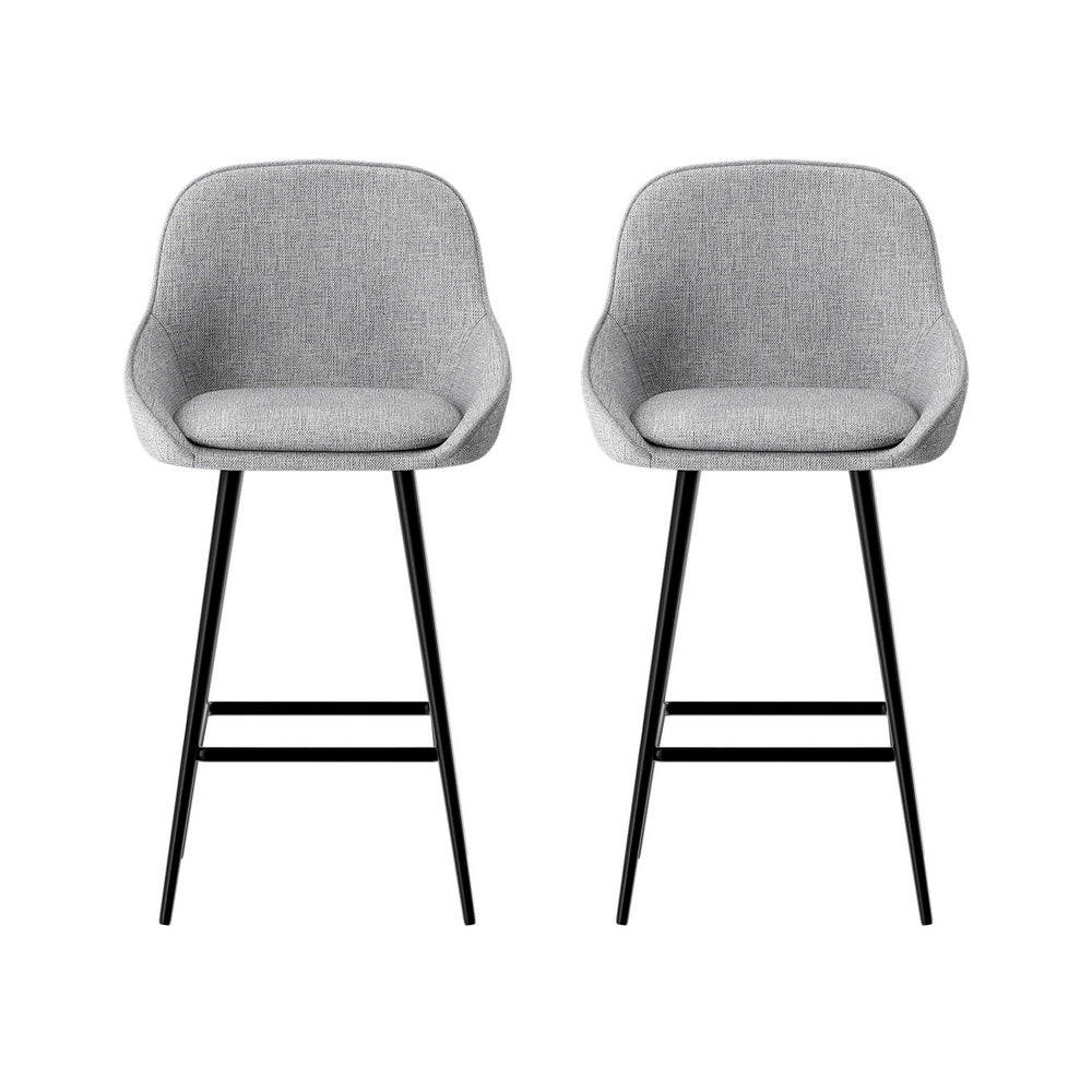 Artiss Arugmi Upholstered Bar Stool Set