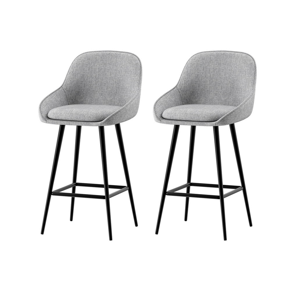 Artiss Arugmi Upholstered Bar Stool Set