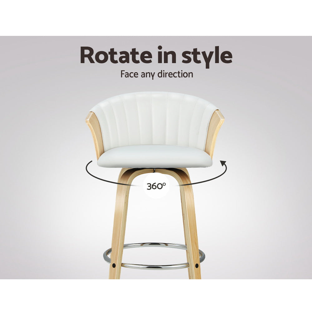 Artiss Ricardo Leather Swivel Bar Stools