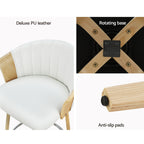 Artiss Ricardo Leather Swivel Bar Stools