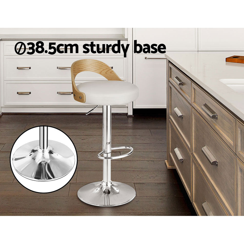 Artiss Publia Adjustable White Bar Stools