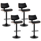 Elegant PU Leather Bar Stools with Gas Lift