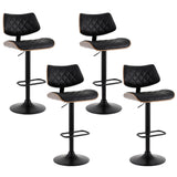 Elegant PU Leather Bar Stools with Gas Lift