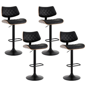 Elegant PU Leather Bar Stools with Gas Lift