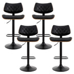 Elegant PU Leather Bar Stools with Gas Lift