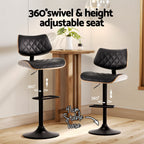 Elegant PU Leather Bar Stools with Gas Lift