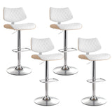 Elegant PU Leather Bar Stools with Gas Lift