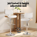 Elegant PU Leather Bar Stools with Gas Lift