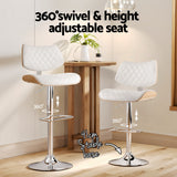 Elegant PU Leather Bar Stools with Gas Lift