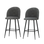 Artiss Fenille Sherpa Bar Stools - Set of 2