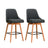 Artiss Swivel Bar Stools with Wooden Legs