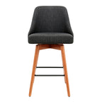Artiss Swivel Bar Stools with Wooden Legs