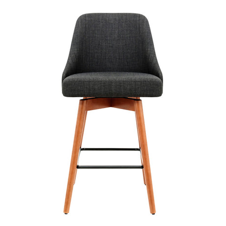 Artiss Swivel Bar Stools with Wooden Legs