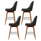 Artiss Charcoal Swivel Bar Stools - 4 Pack