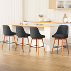 Artiss Charcoal Swivel Bar Stools - 4 Pack