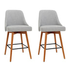 Artiss Swivel Bar Stools with Wooden Legs