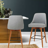 Artiss Swivel Bar Stools with Wooden Legs